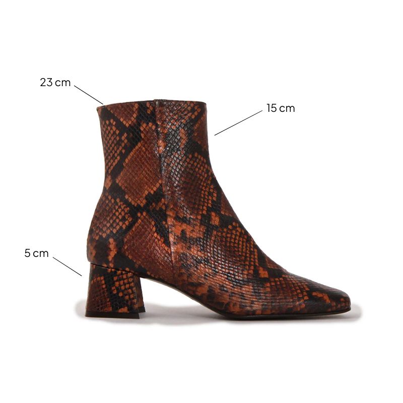 AMARA PITON BRANDY ANKLE BOOTS