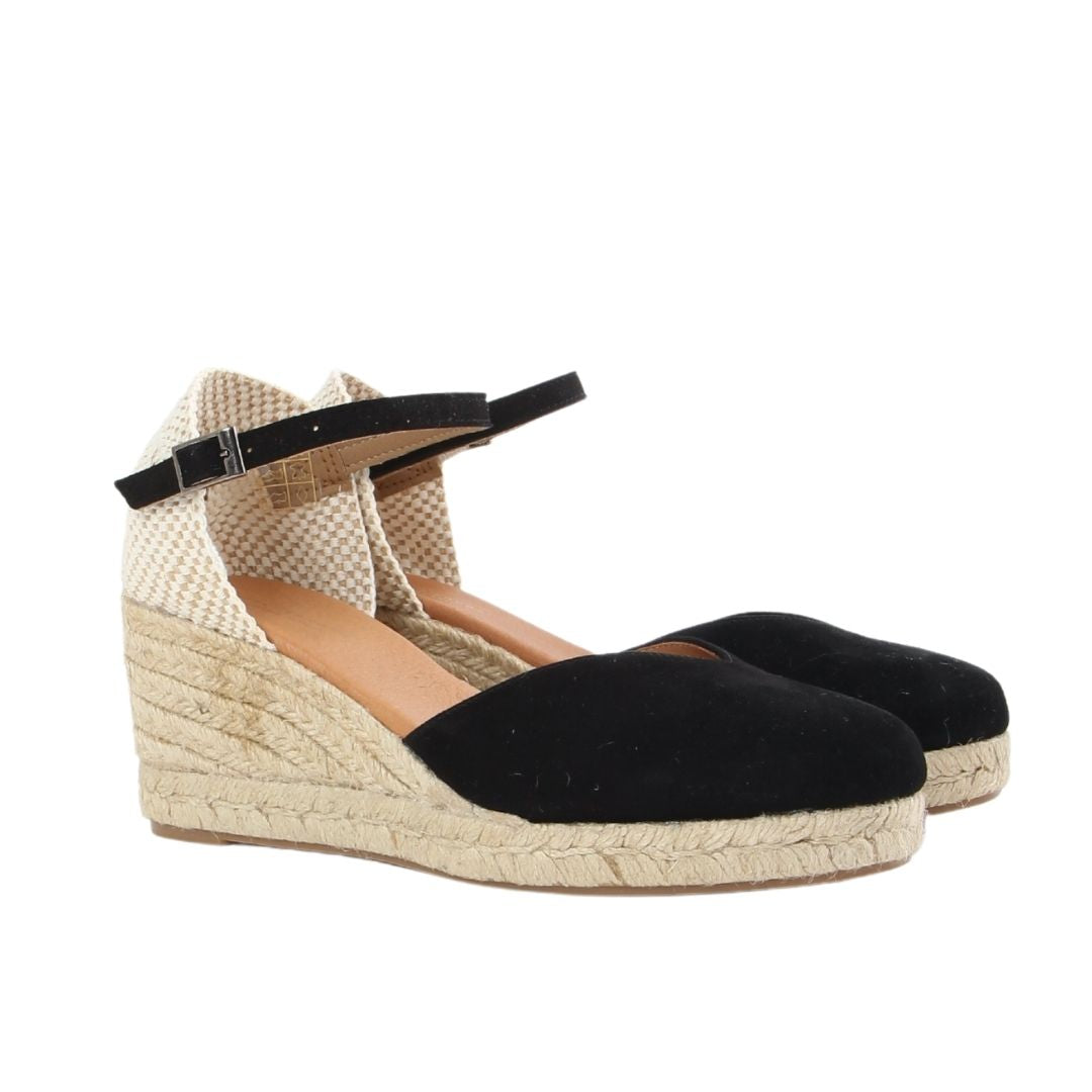 PENELOPE SOFT BLACK PLATFORM ESPADRILLES