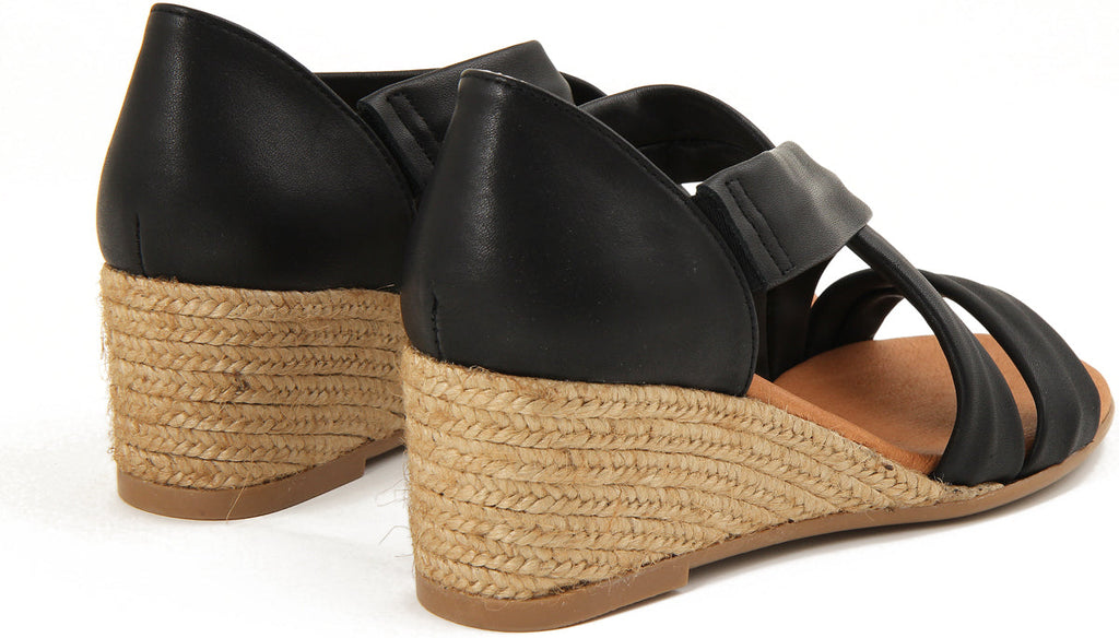 ISABEL SOFT BLACK PLATFORM ESPADRILLES
