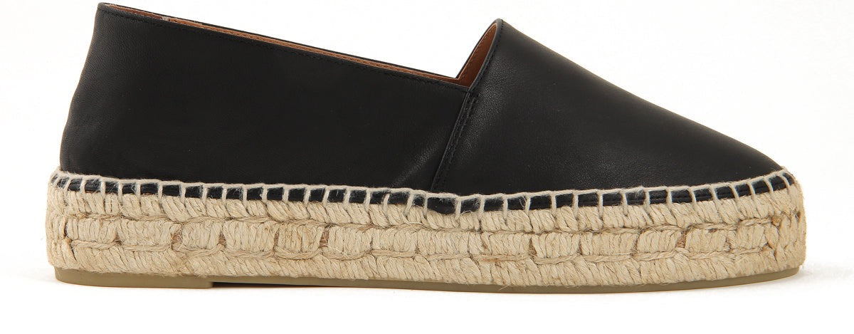 CELIA BLACK PLATFORM ESPADRILLES