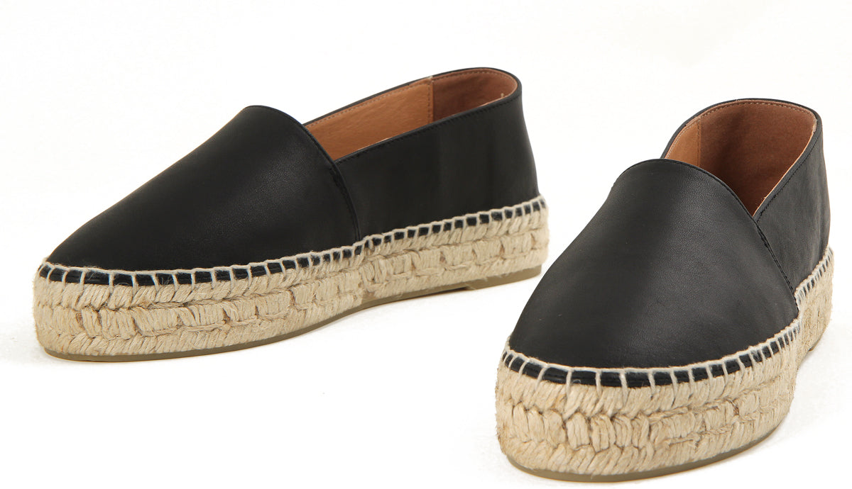 CELIA BLACK PLATFORM ESPADRILLES