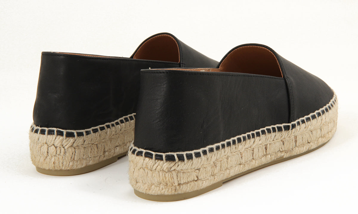 CELIA BLACK PLATFORM ESPADRILLES