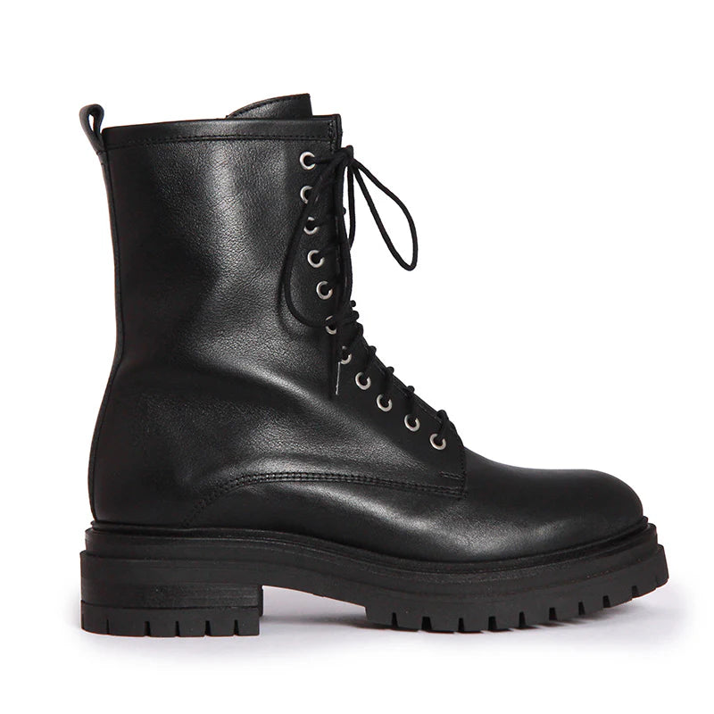 MAIHARI SOFT LEATHER BLACK BOOTS