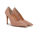 SCARLET SOFT LEATHER NUDE HEELS