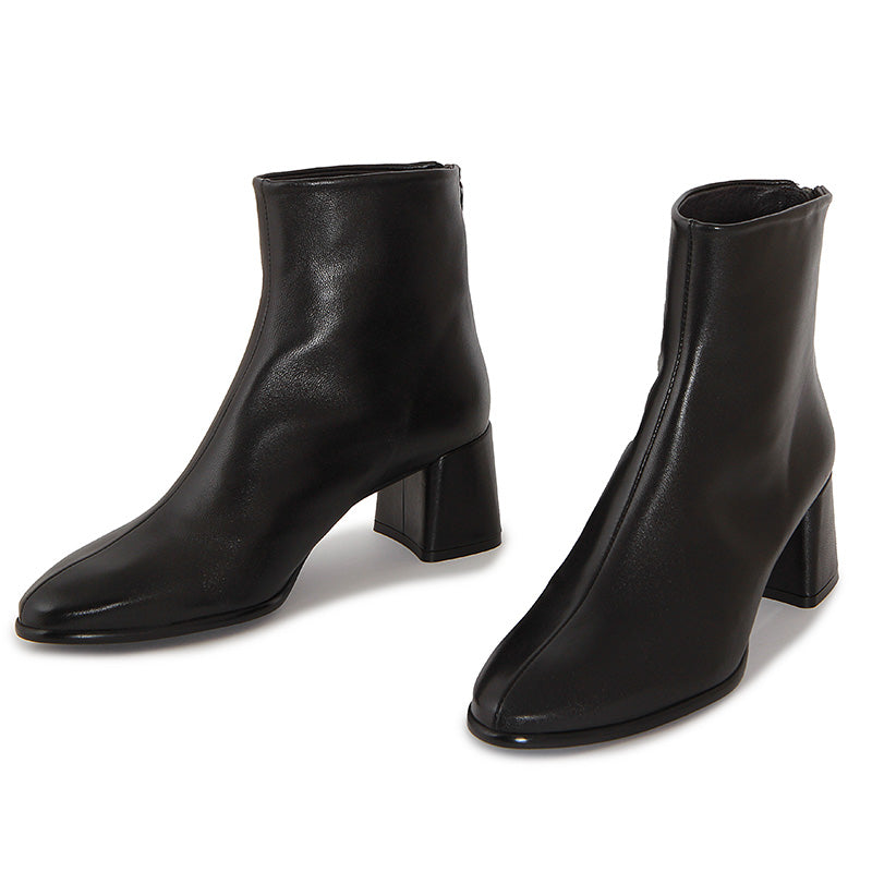 CECILE SOFT BLACK ANKLE BOOTS