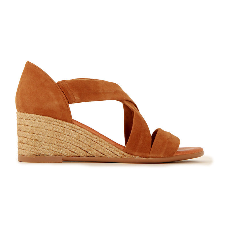 ISABEL SOFT CHESTNUT PLATFORM ESPADRILLES