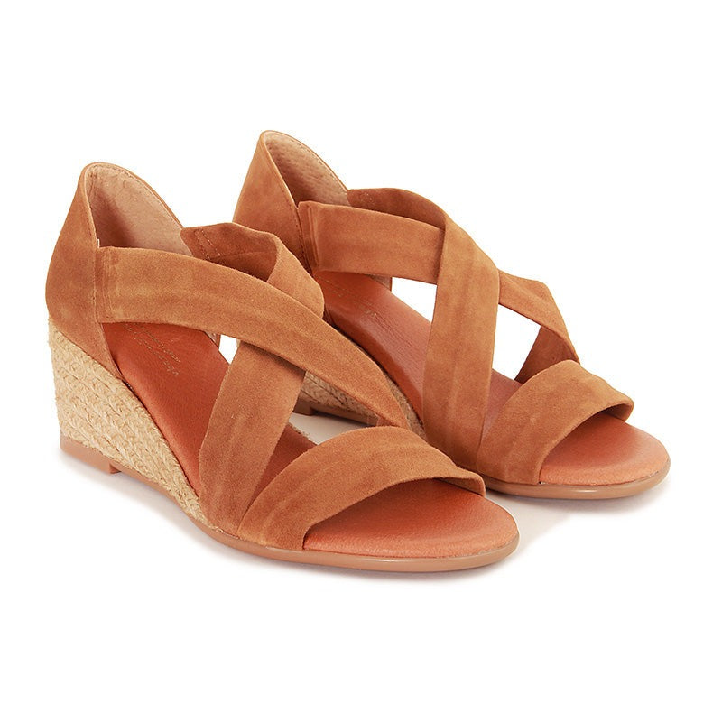 ISABEL SOFT CHESTNUT PLATFORM ESPADRILLES