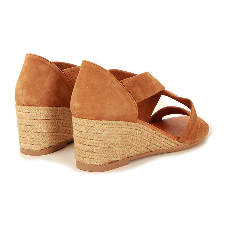 ISABEL SOFT CHESTNUT PLATFORM ESPADRILLES