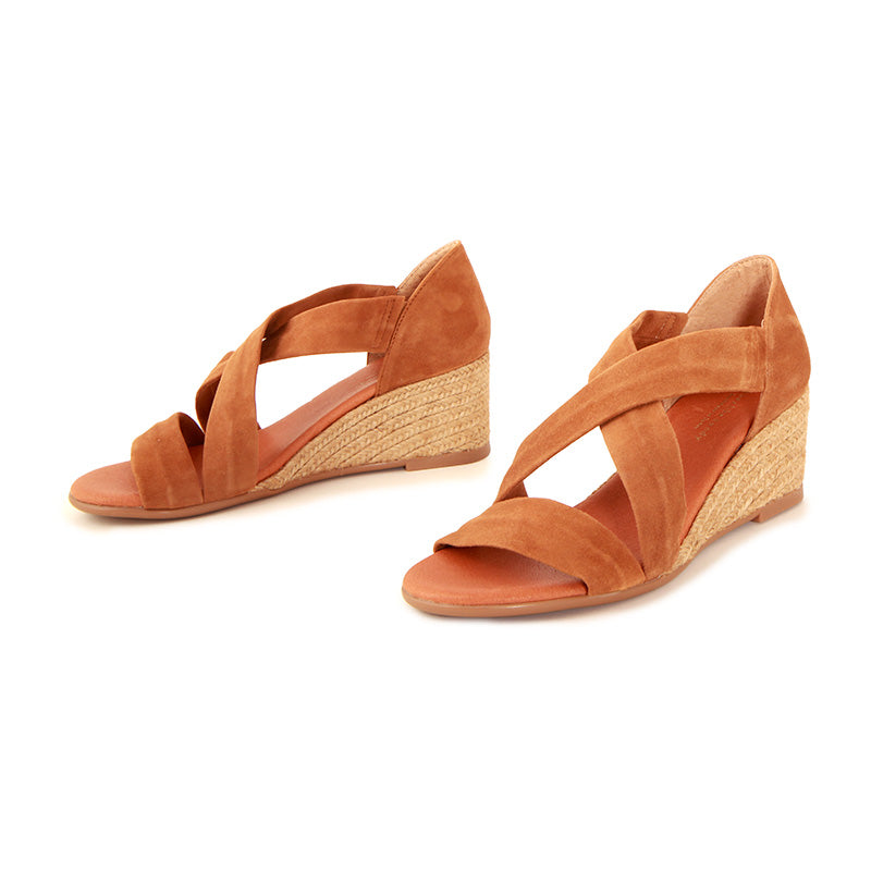 ISABEL SOFT CHESTNUT PLATFORM ESPADRILLES