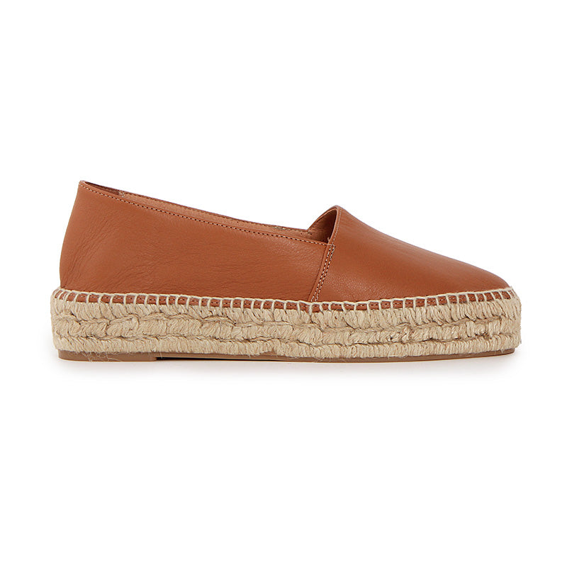 CELIA CHESTNUT PLATFORM ESPADRILLES
