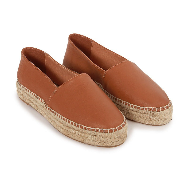 CELIA CHESTNUT PLATFORM ESPADRILLES