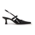 SLINGBACK SOFT SHINY BLACK HEELS