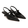 PEARL SOFT BLACK SLINGBACK HEELS