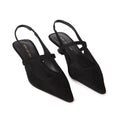SLC CLEO SOFT SUEDE BLACK HEELS