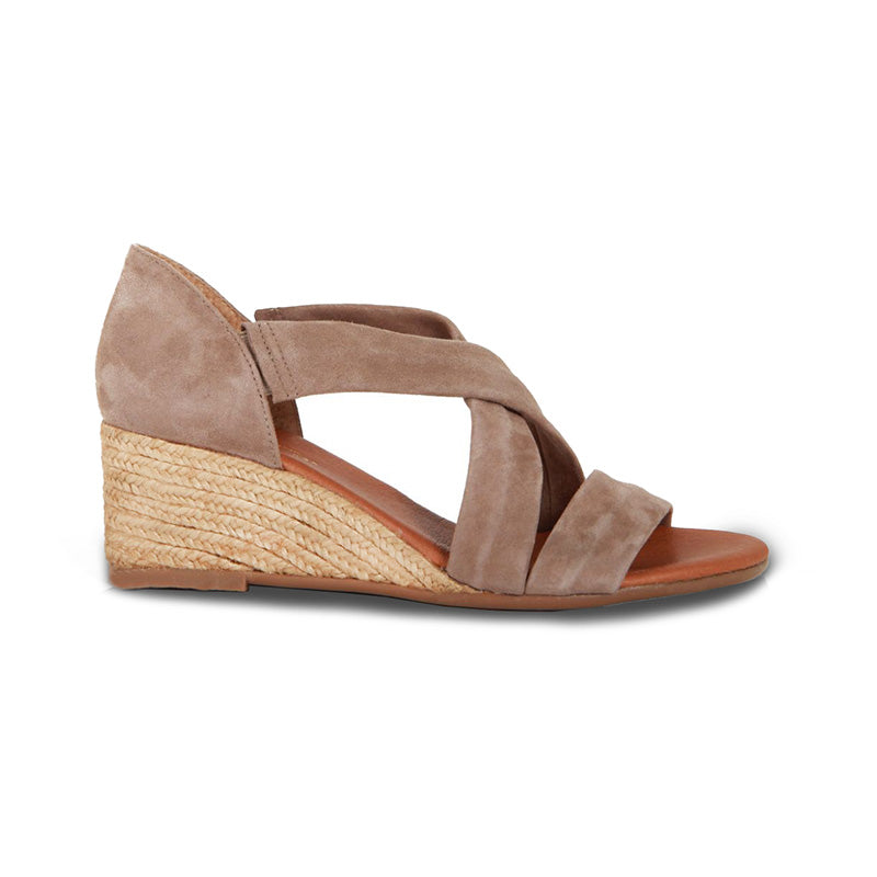 ISABEL SOFT GREIGE PLATFORM ESPADRILLES