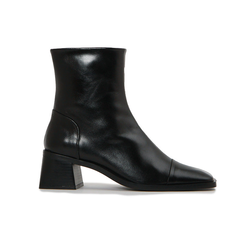 ISLA LUX BLACK ANKLE BOOTS
