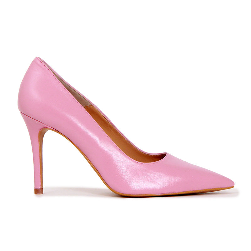 SCARLET SOFT LEATHER CANDY PINK HEELS