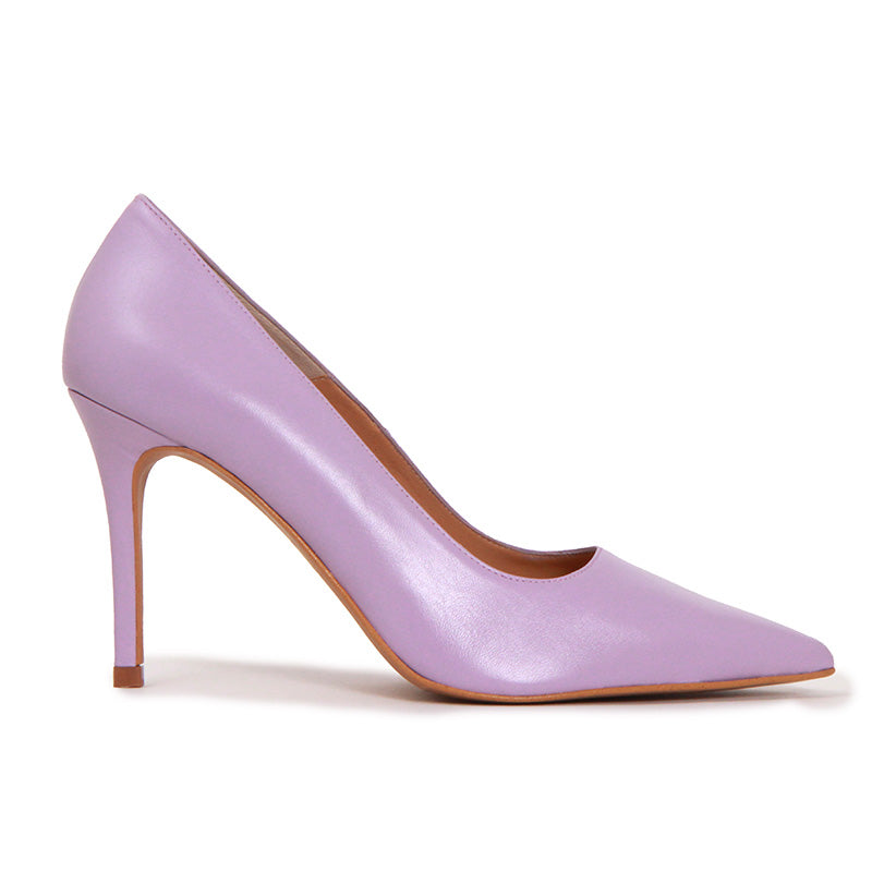 SCARLET SOFT LEATHER LAVENDER HEELS