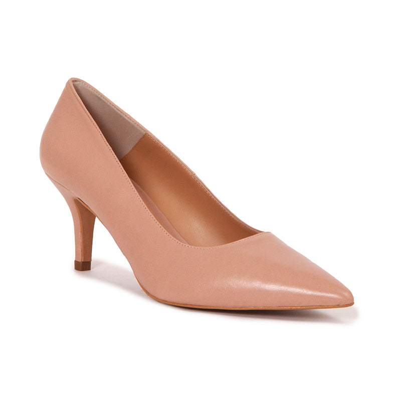 SOPHIA SOFT LEATHER NUDE HEELS