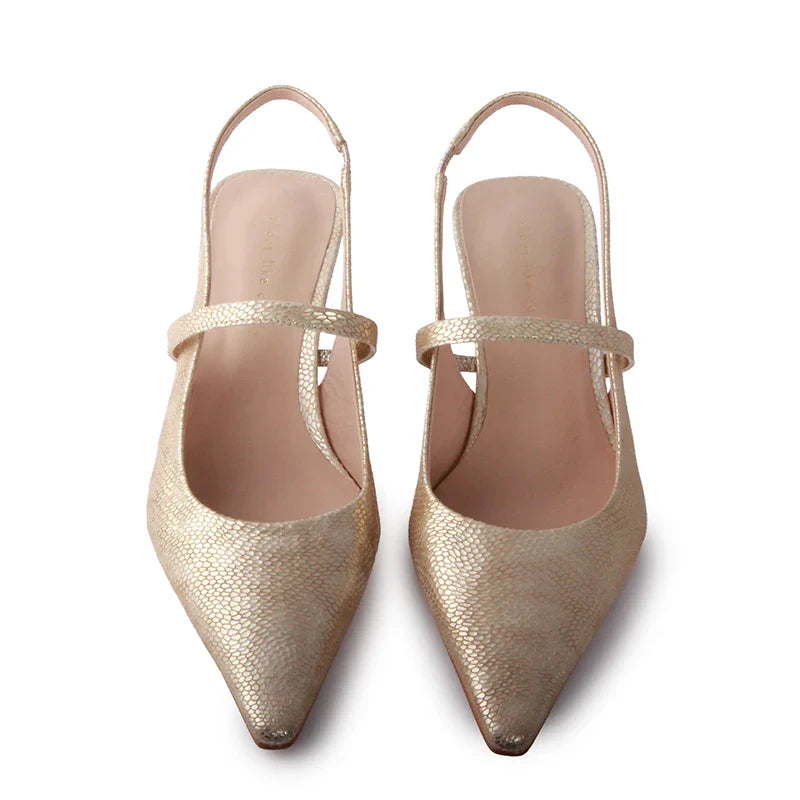 SLC CLEO SOFT PLATINO HEELS