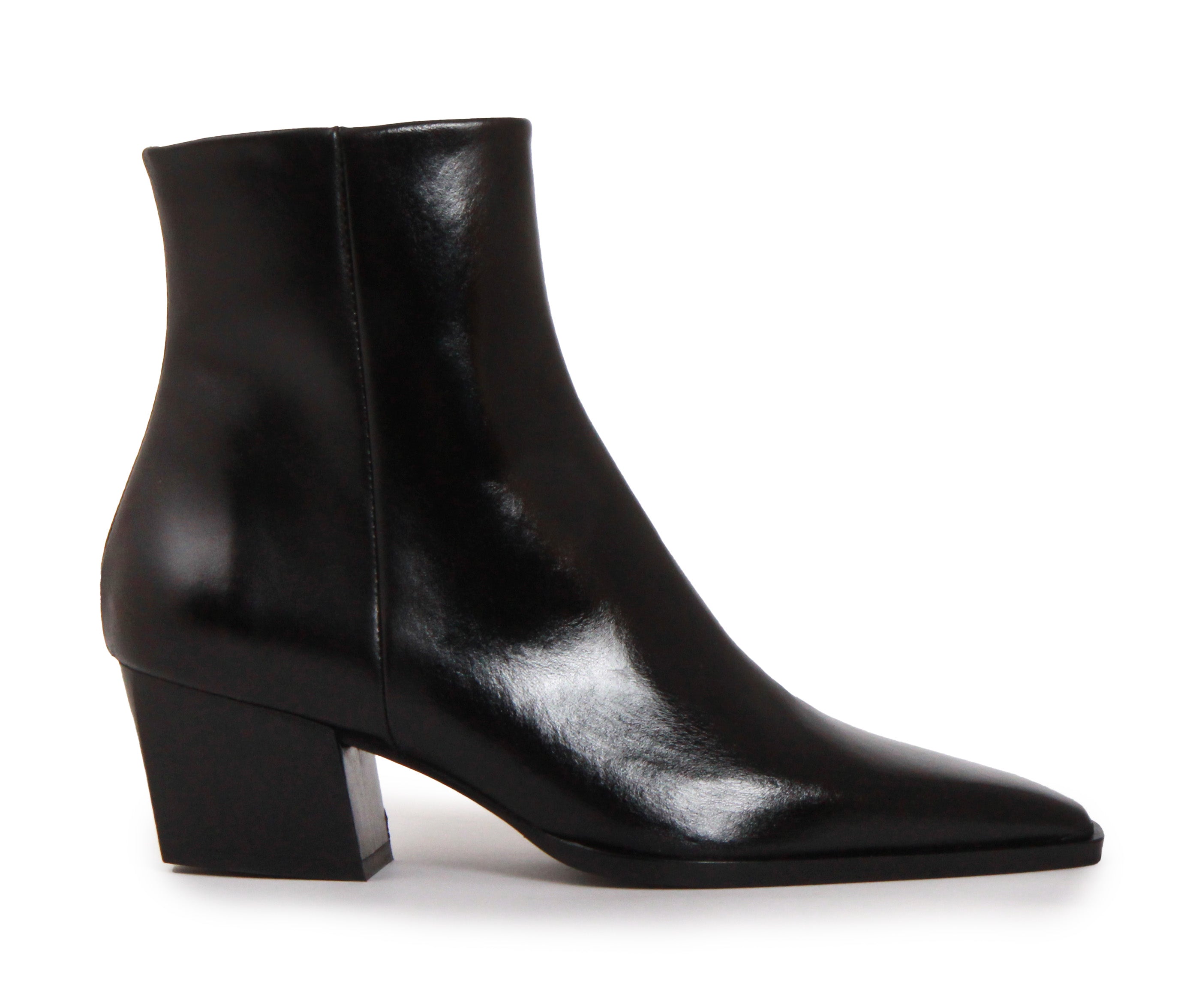 ELIZA LUX BLACK ANKLE BOOTS