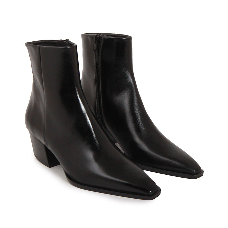 ELIZA LUX BLACK ANKLE BOOTS