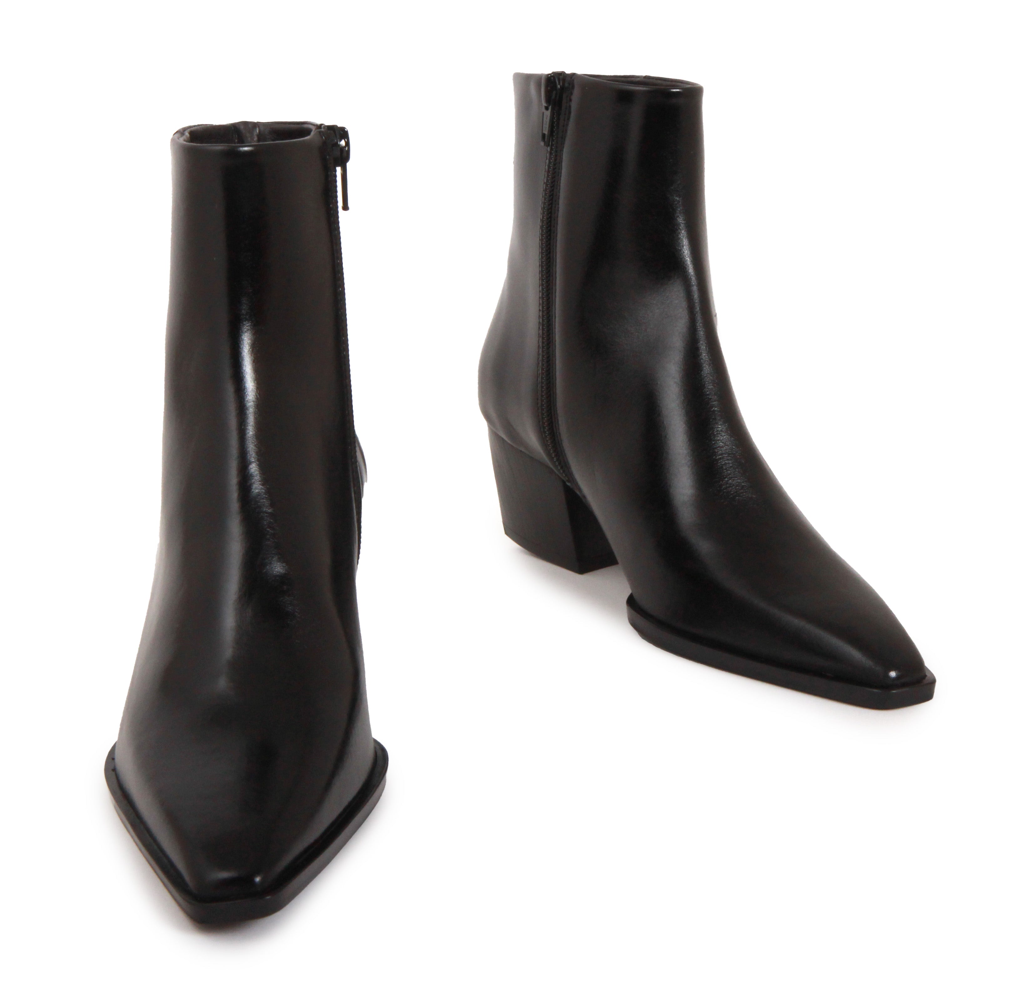ELIZA LUX BLACK ANKLE BOOTS