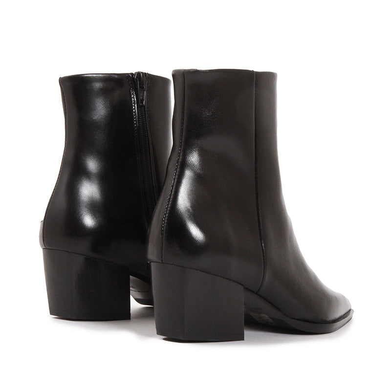 ELIZA LUX BLACK ANKLE BOOTS
