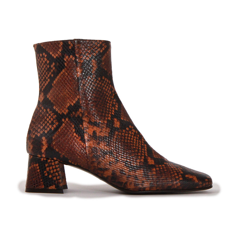 AMARA PITON BRANDY ANKLE BOOTS