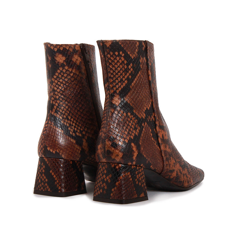 AMARA PITON BRANDY ANKLE BOOTS