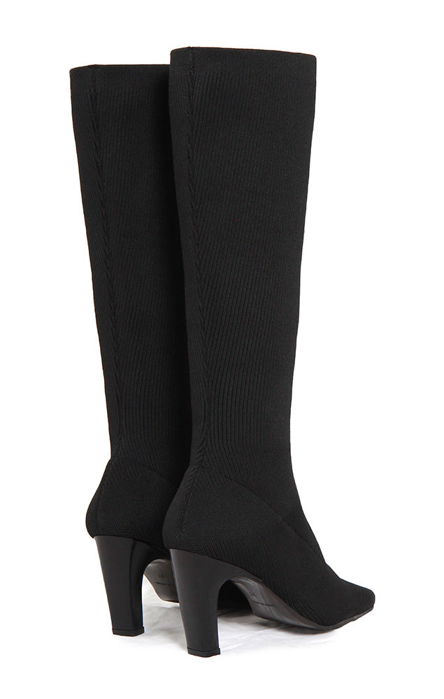 SAL BLACK TEXTIL STRETCH BOOTS