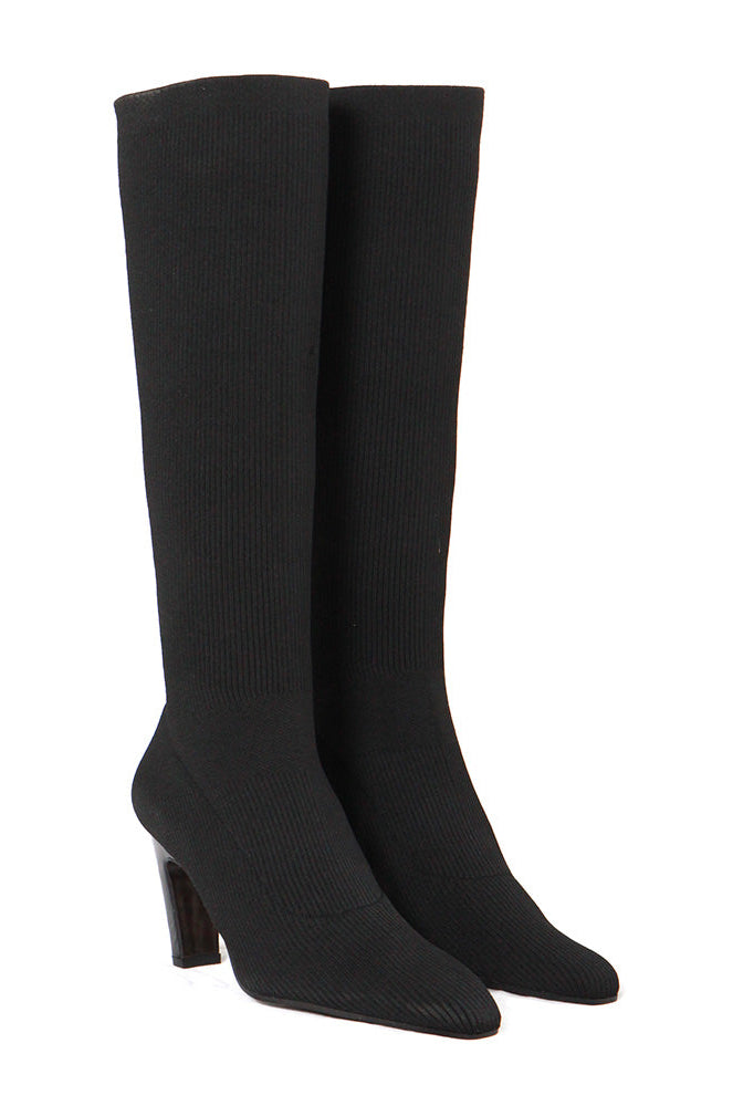 SAL BLACK TEXTIL STRETCH BOOTS
