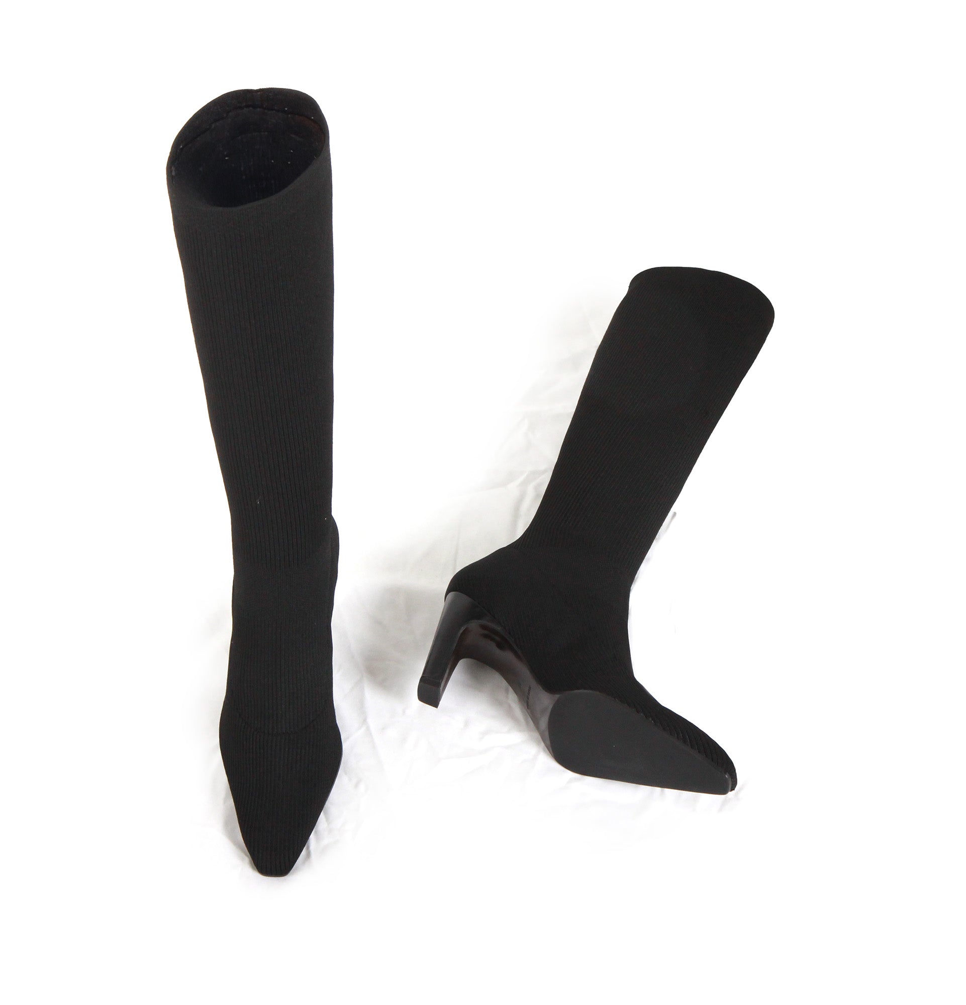 SAL BLACK TEXTIL STRETCH BOOTS