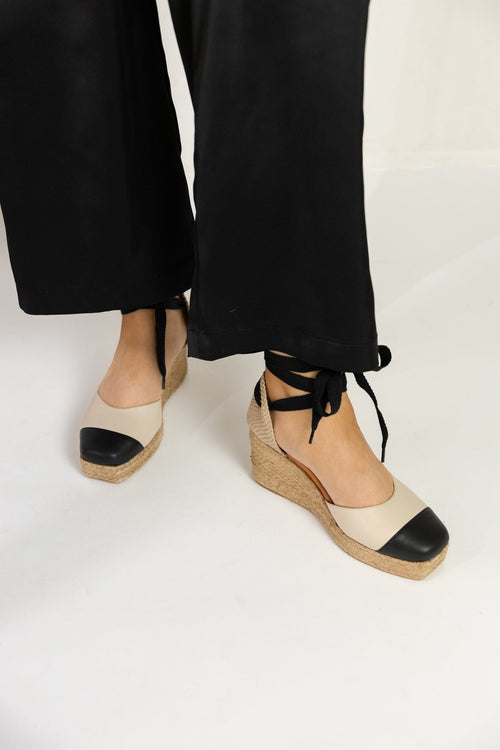 CHANEL SOFT IVORY PLATFORM ESPADRILLES