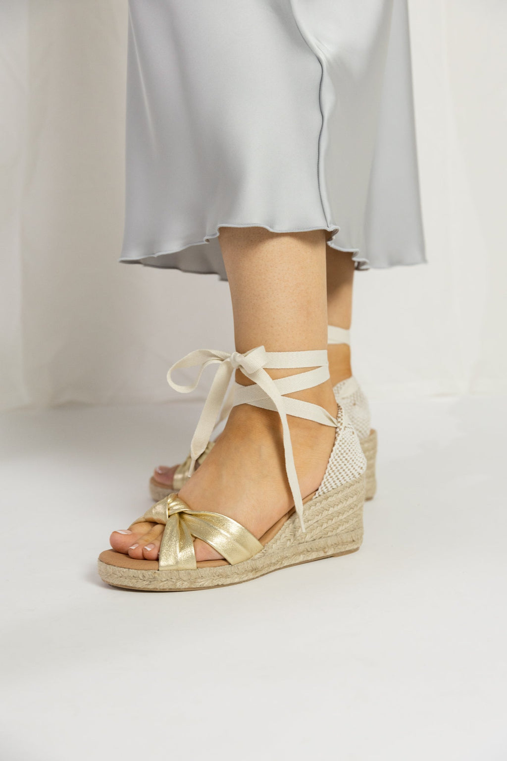 LOLA LOW PLATINO PLATFORM ESPADRILLES