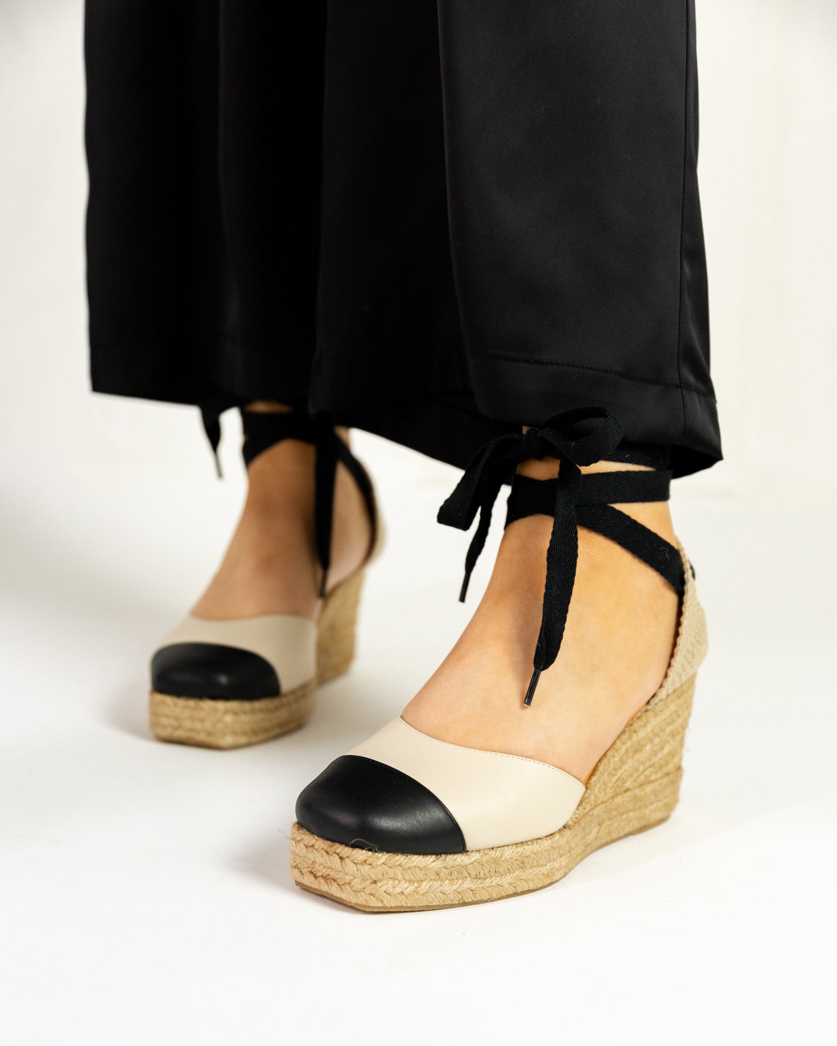 CHANEL SOFT IVORY PLATFORM ESPADRILLES