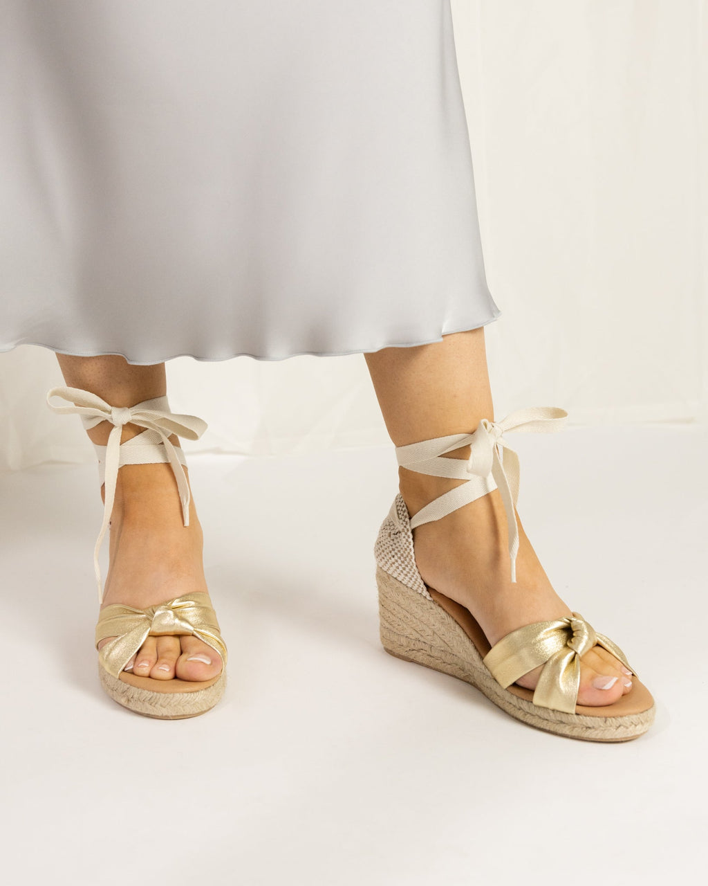 LOLA LOW PLATINO PLATFORM ESPADRILLES