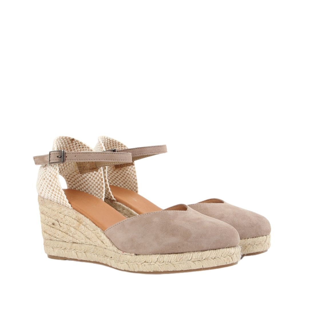 PENELOPE SOFT GREIGE PLATFORM ESPADRILLES