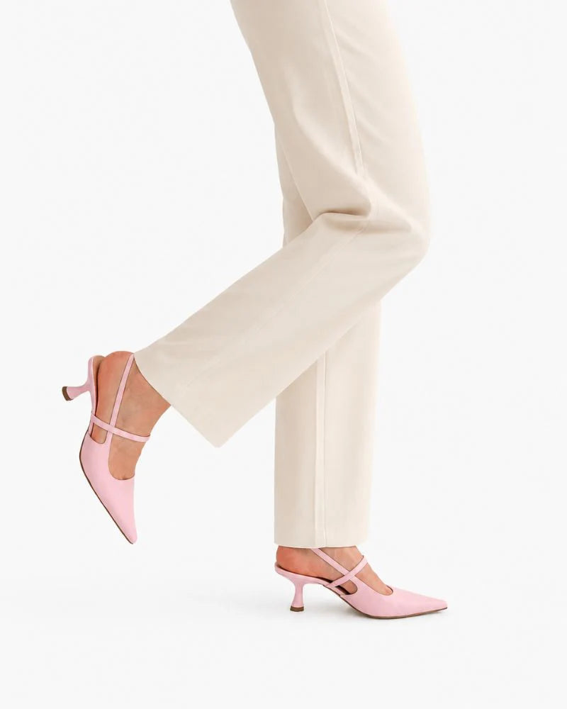 MAYA SOFT SHINY BLOSSOM SLINGBACKS