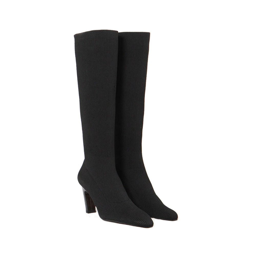 SAL BLACK TEXTIL STRETCH BOOTS
