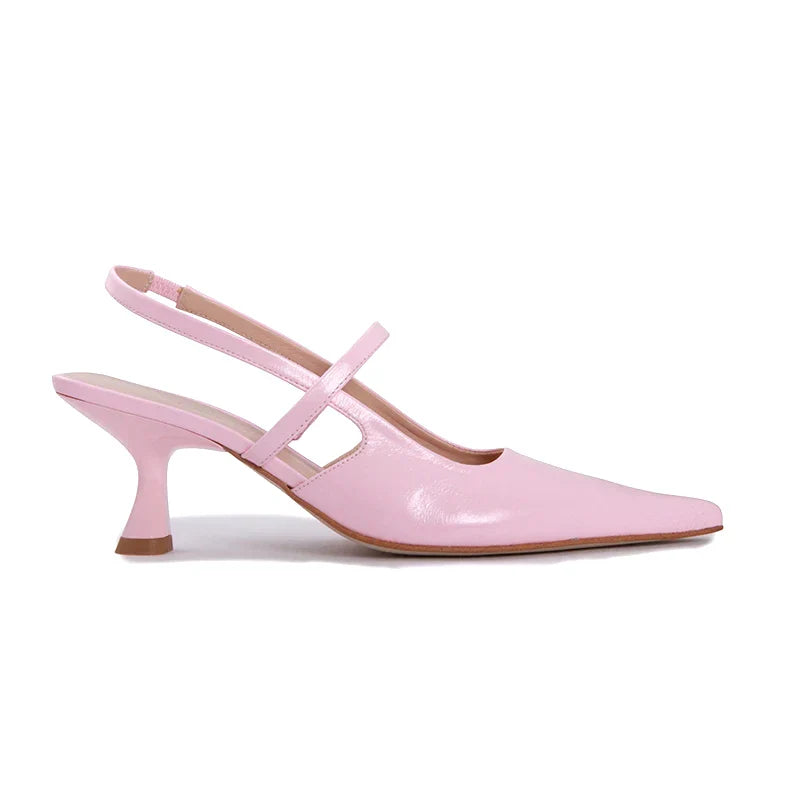 MAYA SOFT SHINY BLOSSOM SLINGBACKS